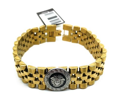 bracciali oro uomo versace|Collezione bracciali .